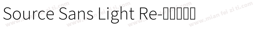 Source Sans Light Re字体转换